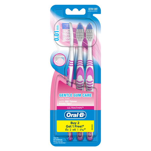 Oral-B Ultrathin Gentle Gum Care 3 Toothbrushes 1X6